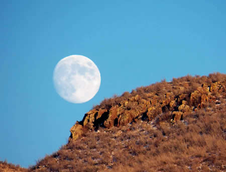 North Table Mountain moon